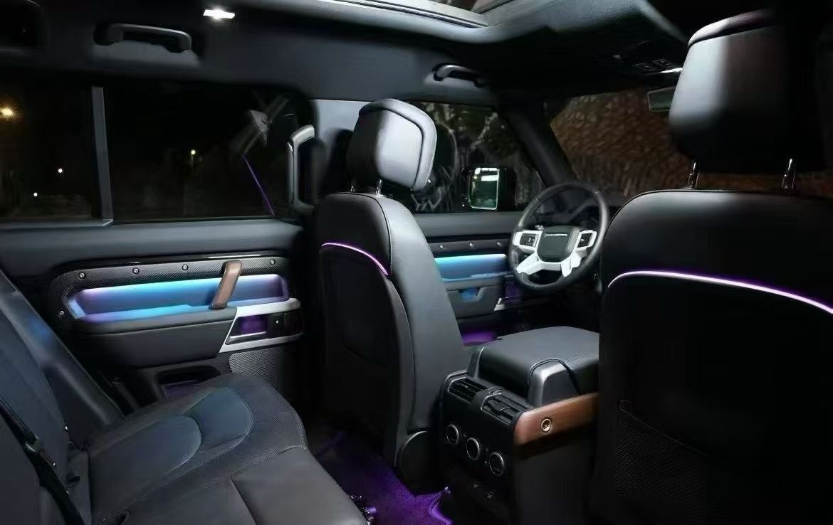 Interior ambient light carbon fiber kit