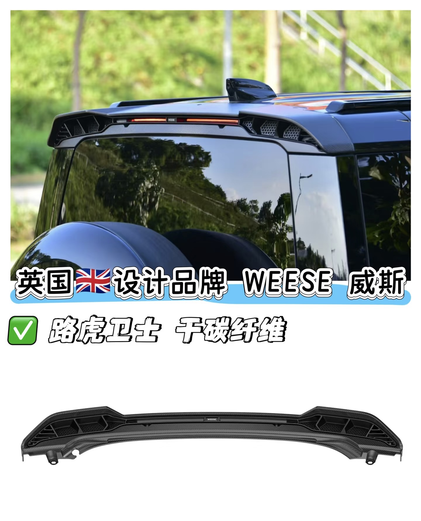 WEESE replaces the spoiler with dry carbon fiber